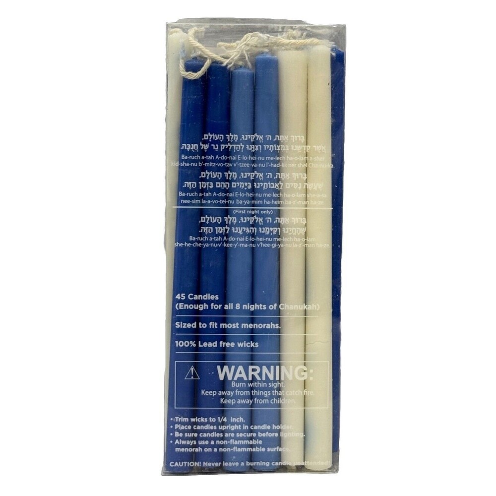 Rite Lite LTD Chanukah Hanukkah Judaica Blue White‎ Candles Menorah - Picture 8 of 11